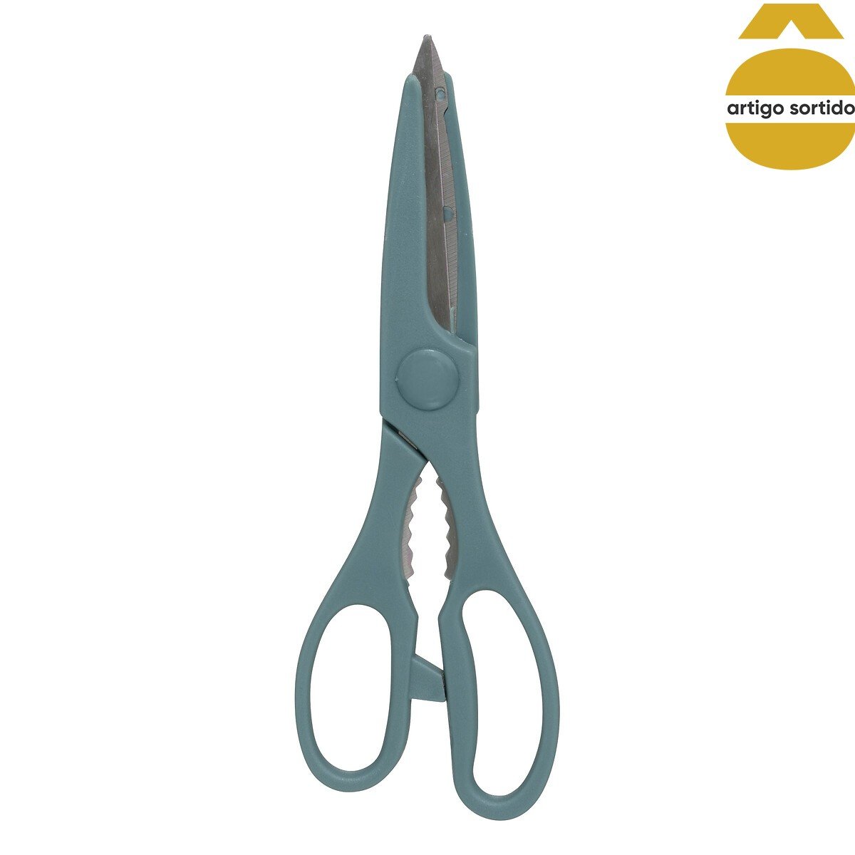 Conjunto de facas com suporte e tesoura