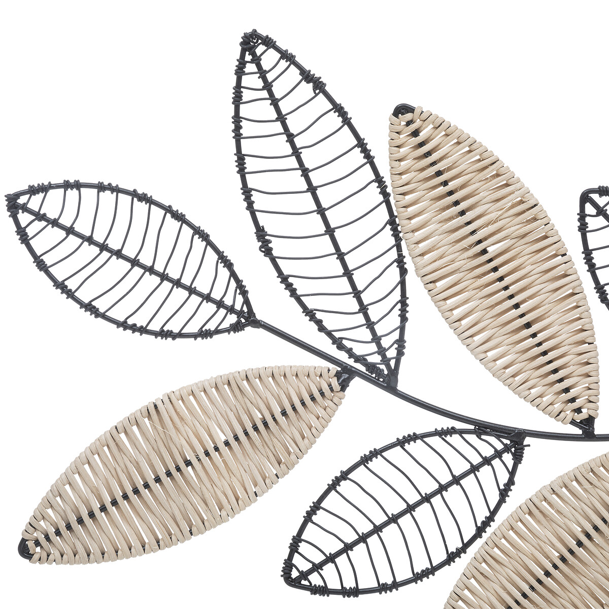 Quadro decorativo aurore forma de folhas em metal