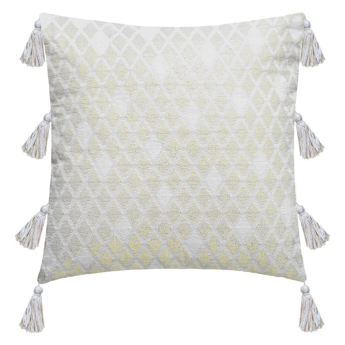 Capa para almofada SHINE branca com pompons 40x40cm