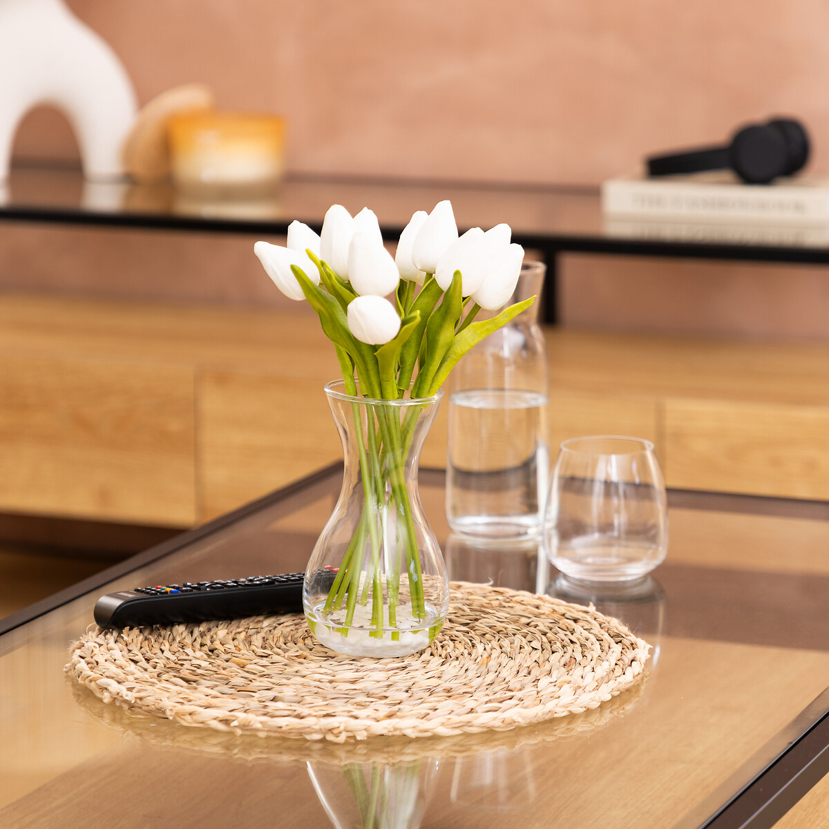 Jarra com 10 tulípas artificiáis  HECTOR,  Jarra com 10 tulípas artificiáis  HECTOR