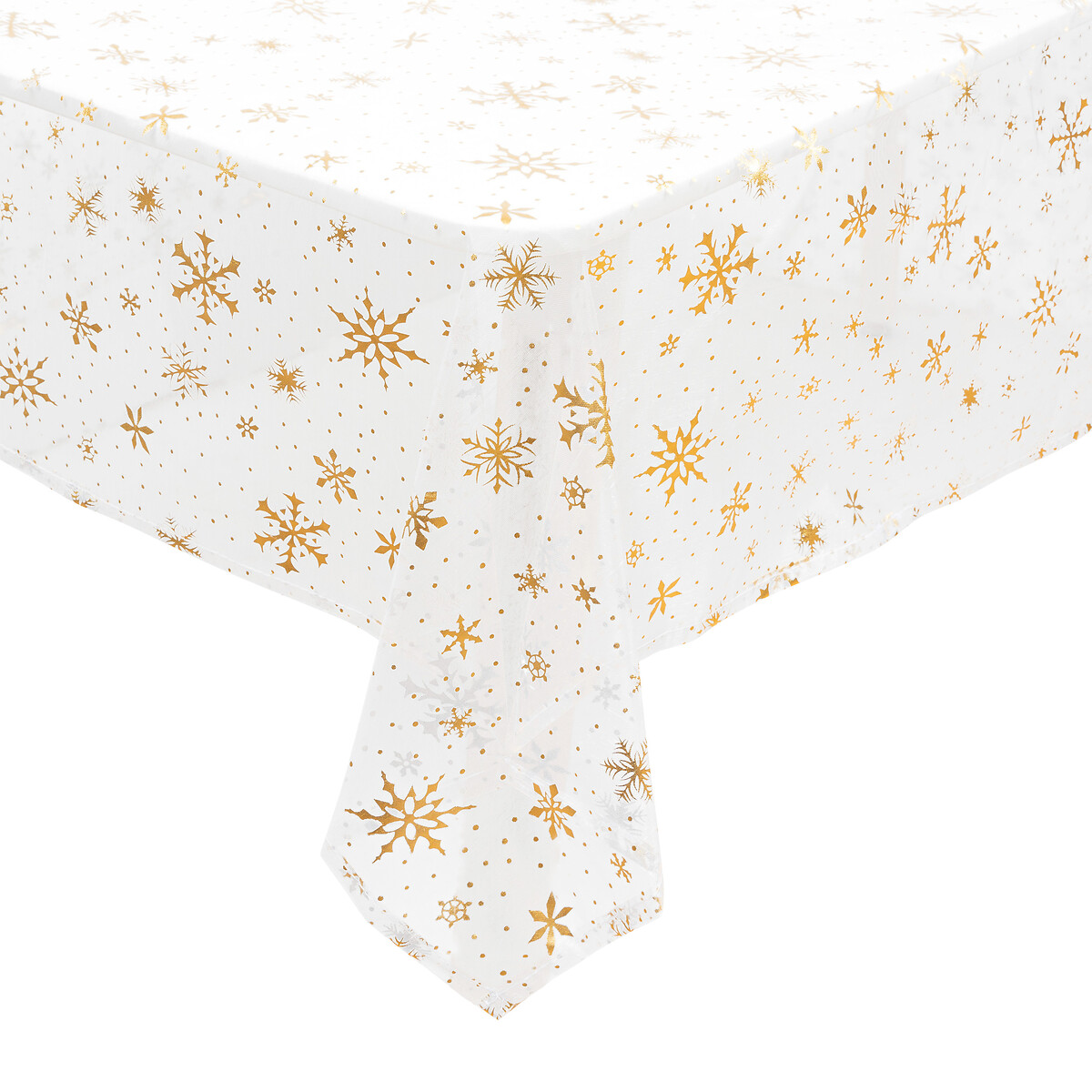 Toalha de mesa branco com flocos de neve 140x240cm