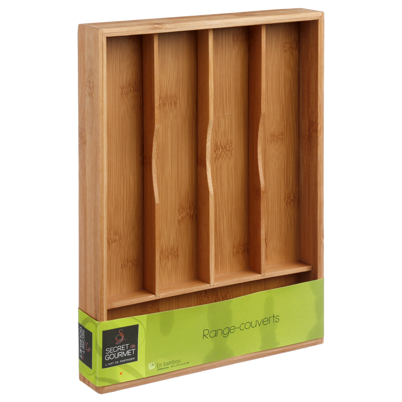 Tabuleiro para talheres em bambu,  Tabuleiro para talheres em bambu