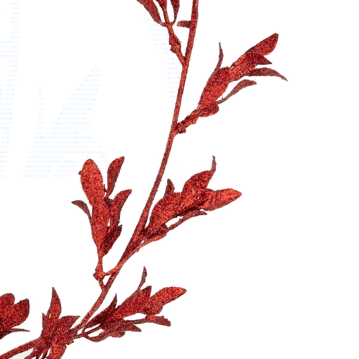 Grinalda folhas vermelhas 180cm,  Grinalda folhas vermelhas 180cm