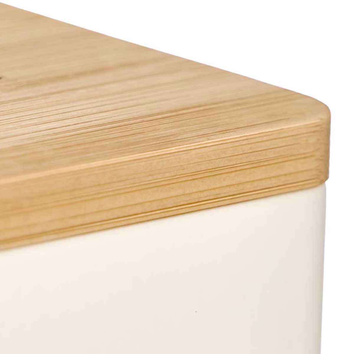 Saleiro creme com tampa de bambu