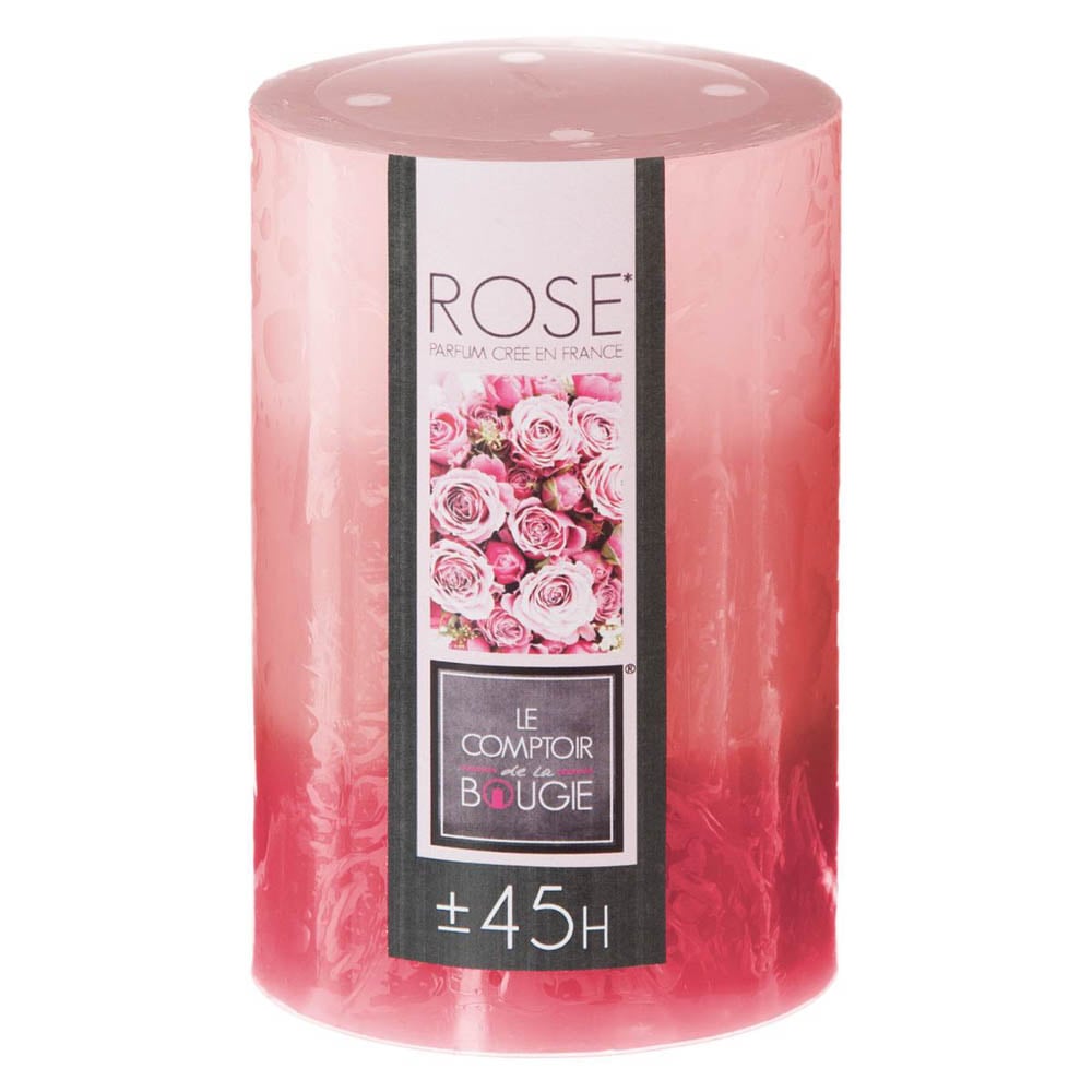 Vela perfumada tricolor rosa b&aacute;sica