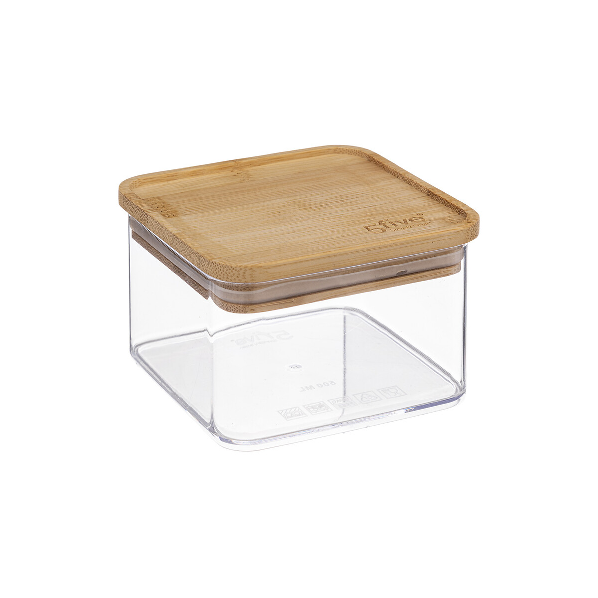 Contenitore Rettangolare 5five Eske Con Coperchio In Bambù – 3 Litri, Per Cucina E Dispensa - 3