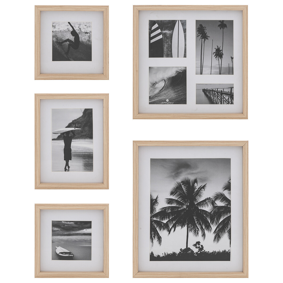 Conjunto de 5 quadros decorativos ERIN