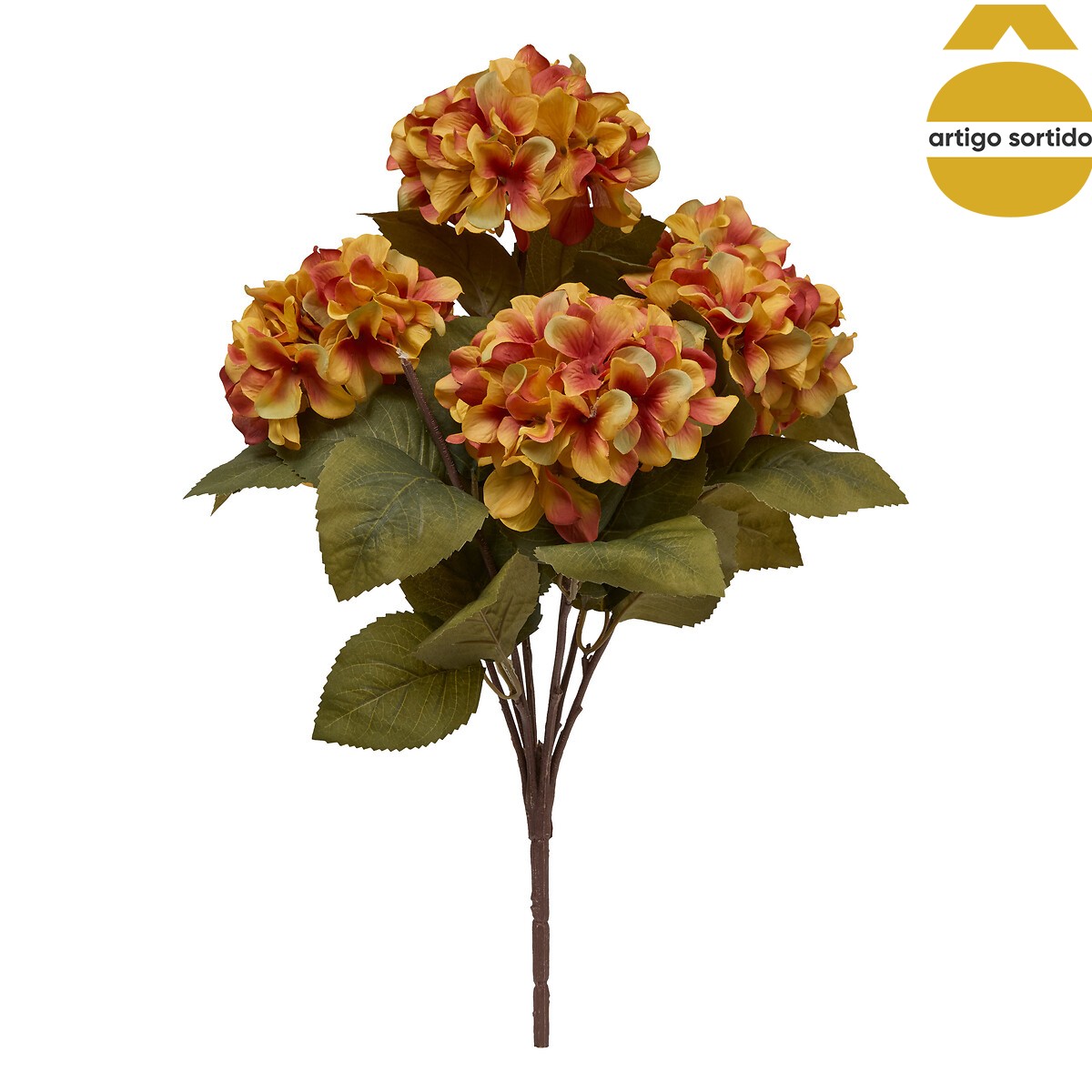 Bouquet com hort&ecirc;nsias artificial 53cm