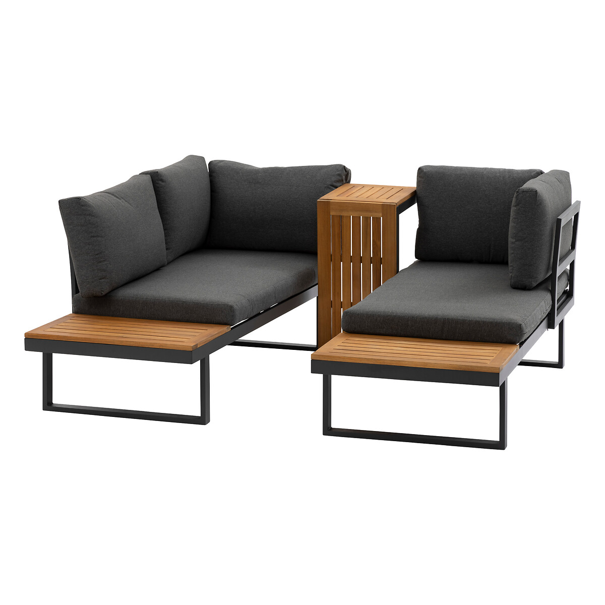 Conjunto de jardim RELAX ângulo cinza escuro