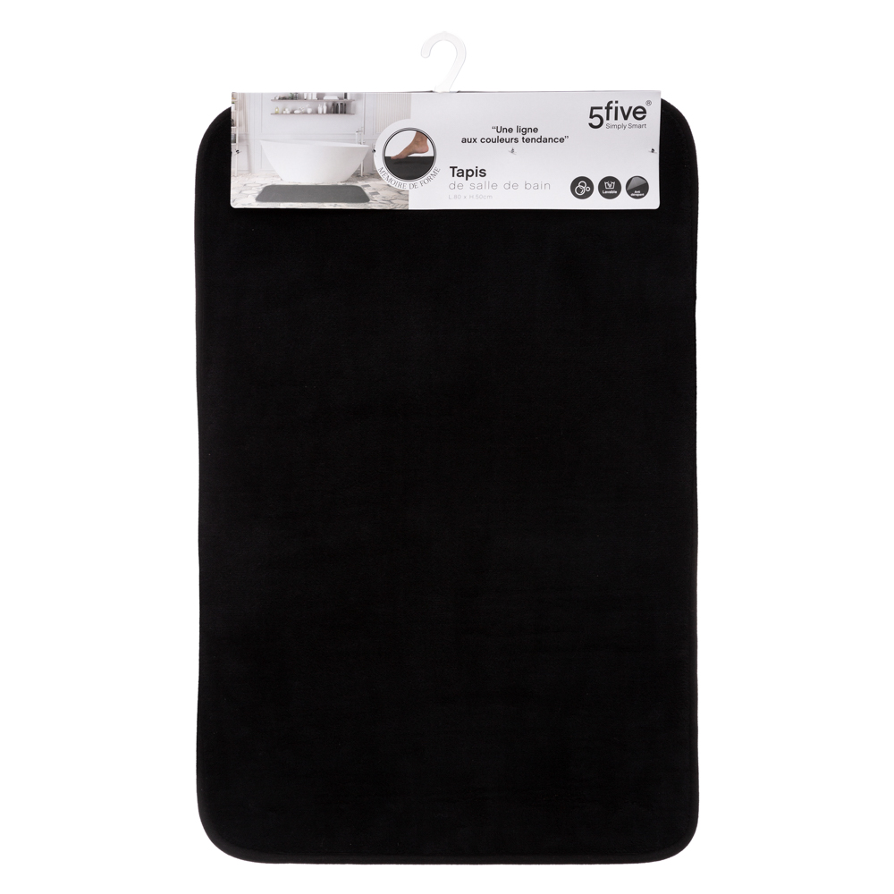 Tapete Wc Preto 80x50cm