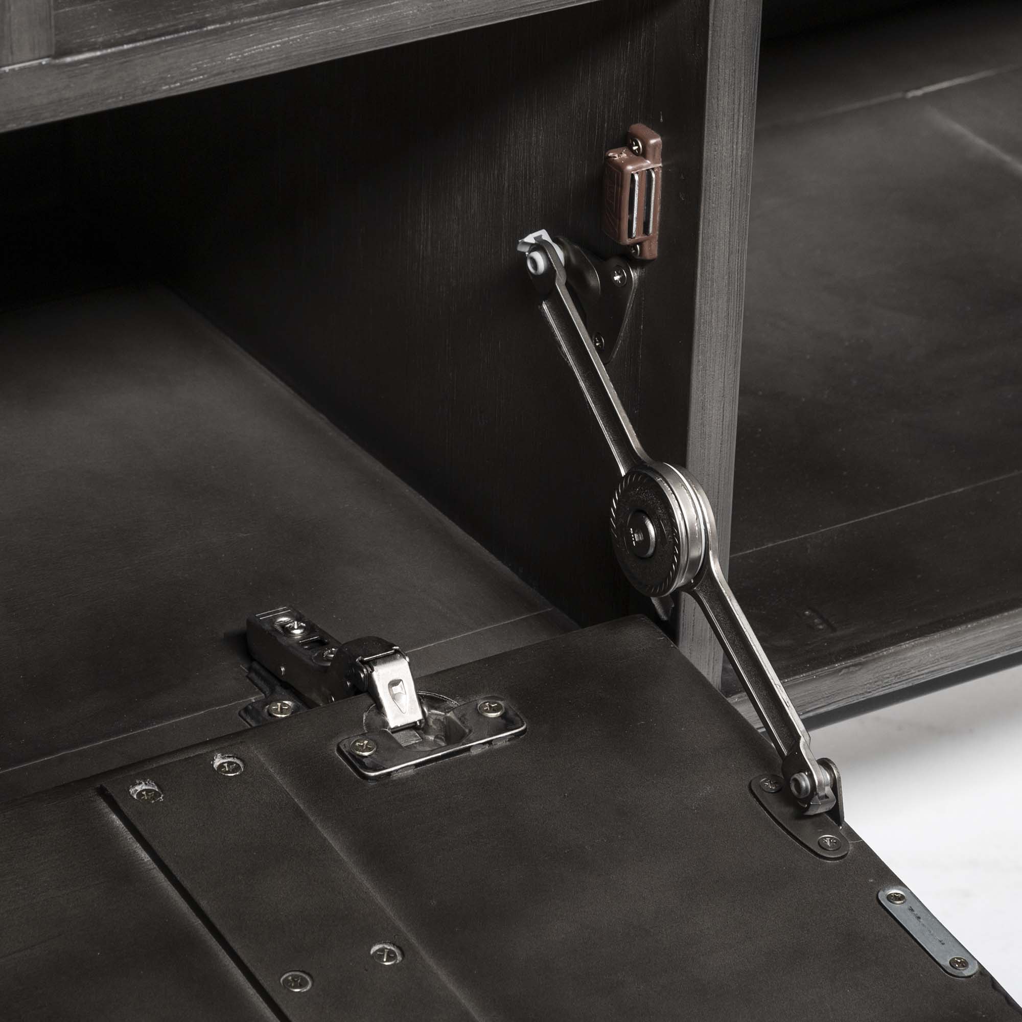 Aparador Cinza Escuro Cioco Com 2 Portas Ac&aacute;cia