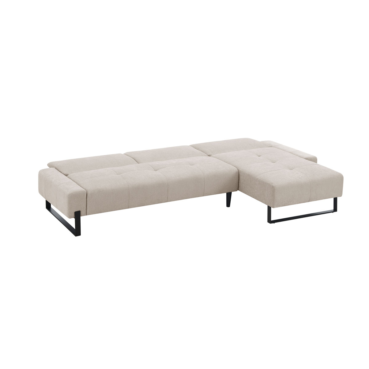 Sof&aacute; cama TOULOUSE com chaise longue bege