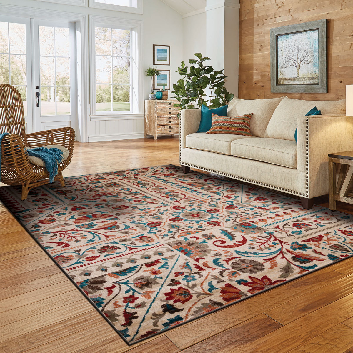 Tapete LENE FLOWER multicolor 200x285cm