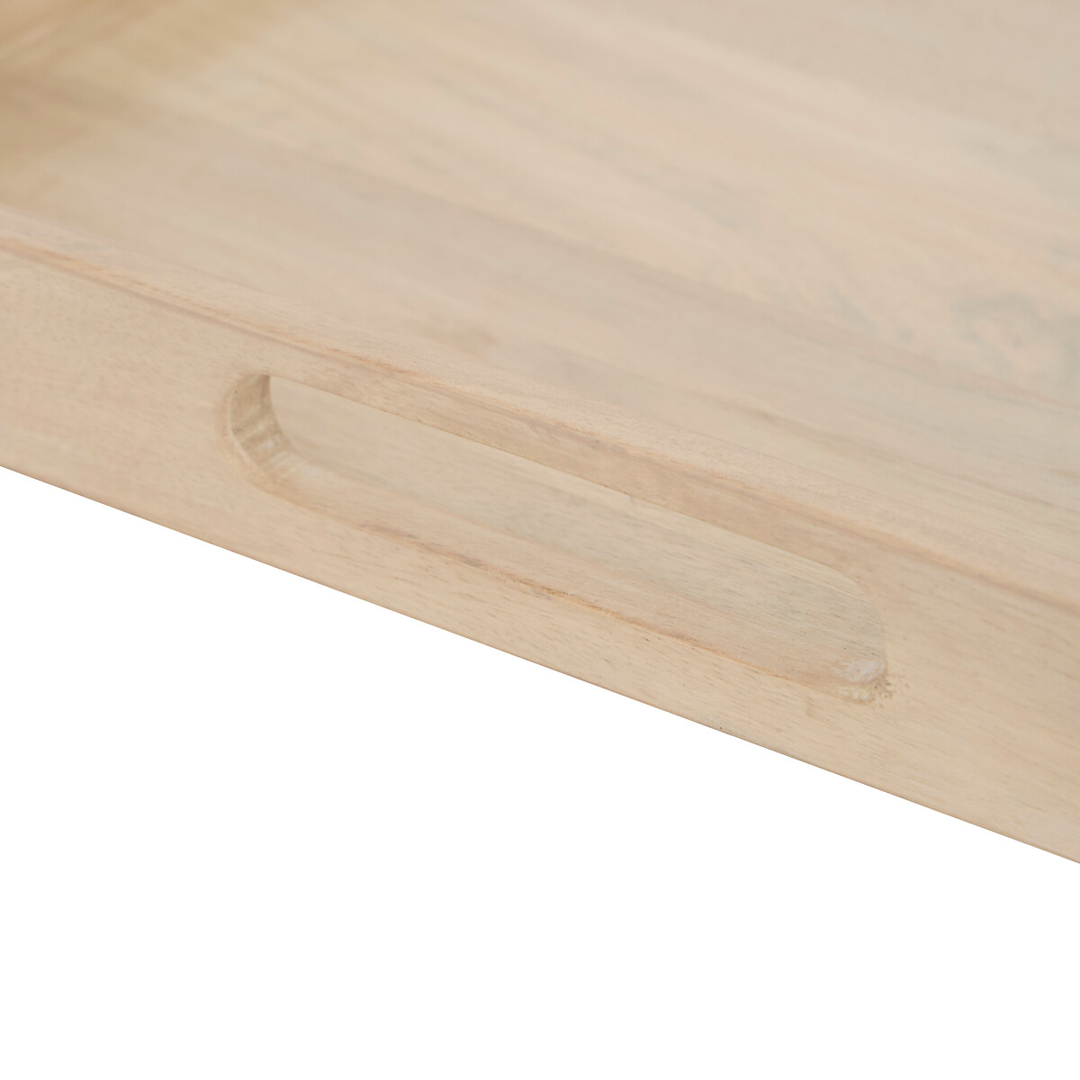 Tabuleiro bege em madeira mango 25,5cm