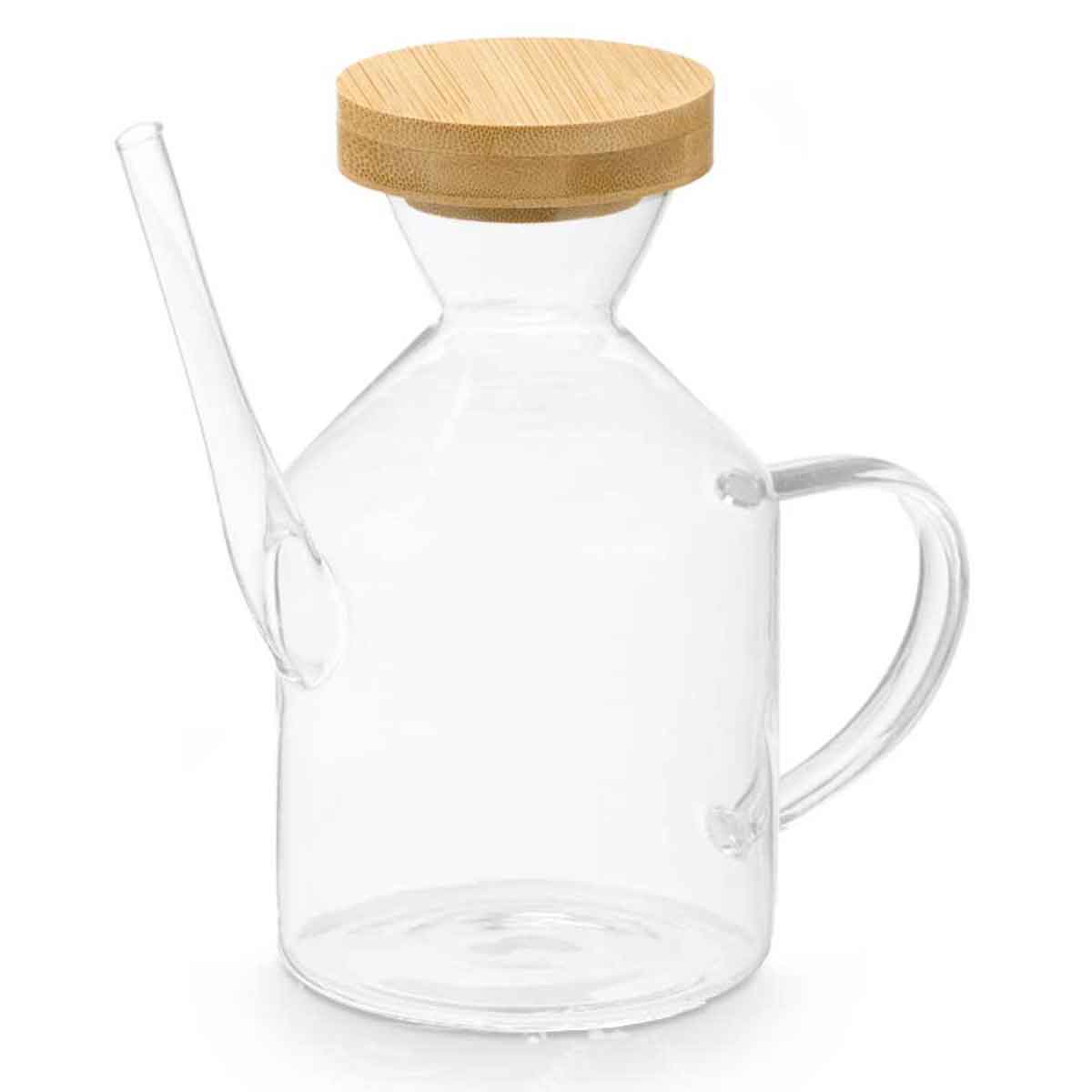 Galheteiro Com Rolha Em Bambu 600ml