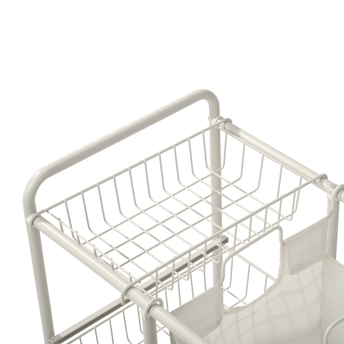 M&oacute;vel de apoio para roupa suja branco