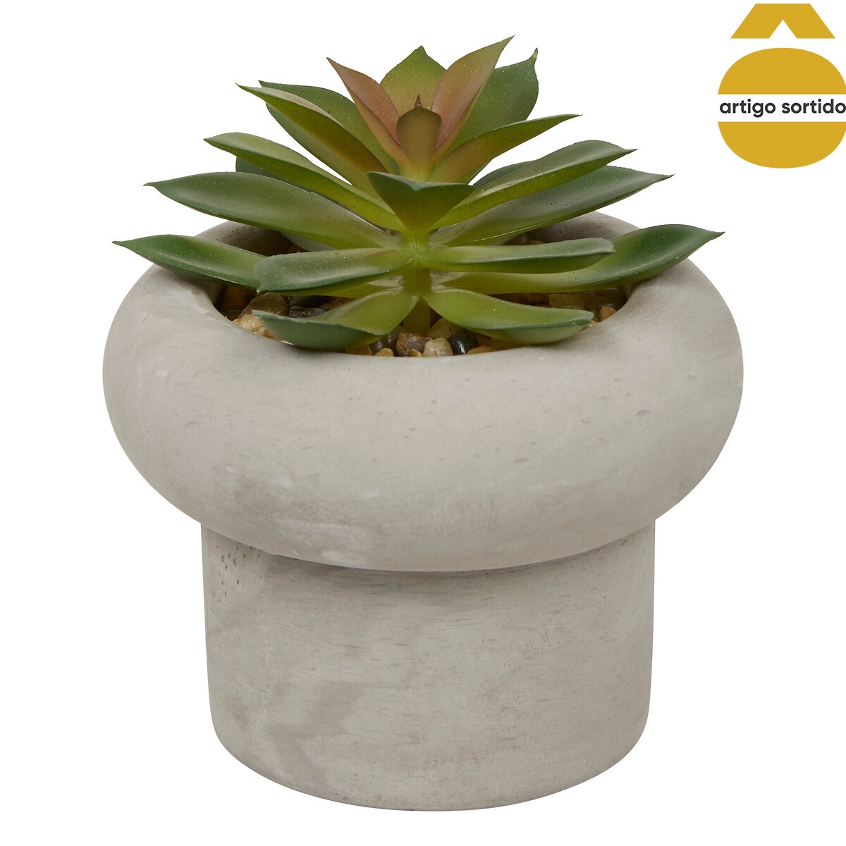 Vaso com planta artificial 14cm