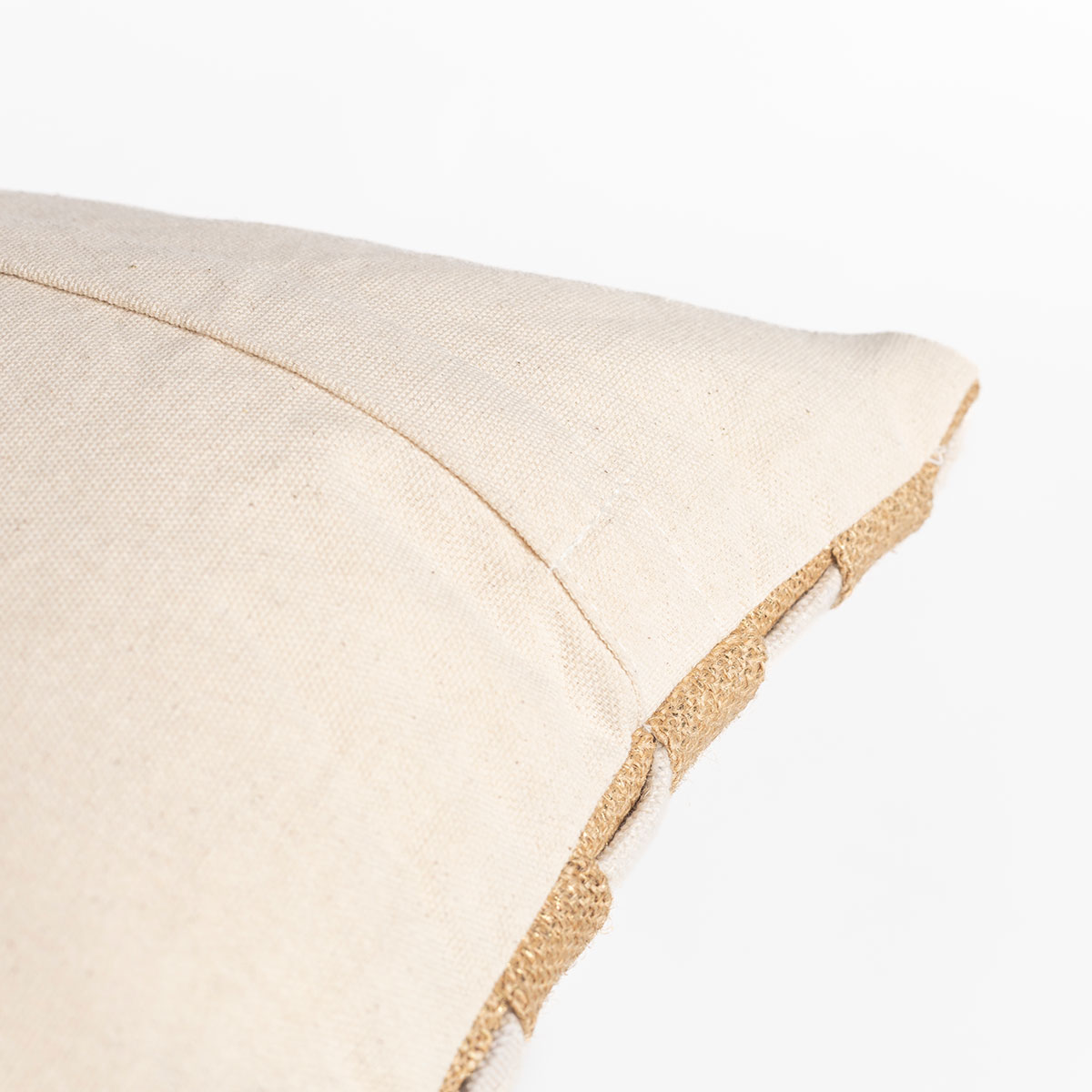 Almofada TRESOR castanha com quadrados 30x50cm