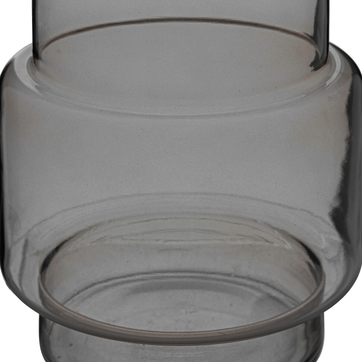 Jarra de vidro geométrica MAY cinza