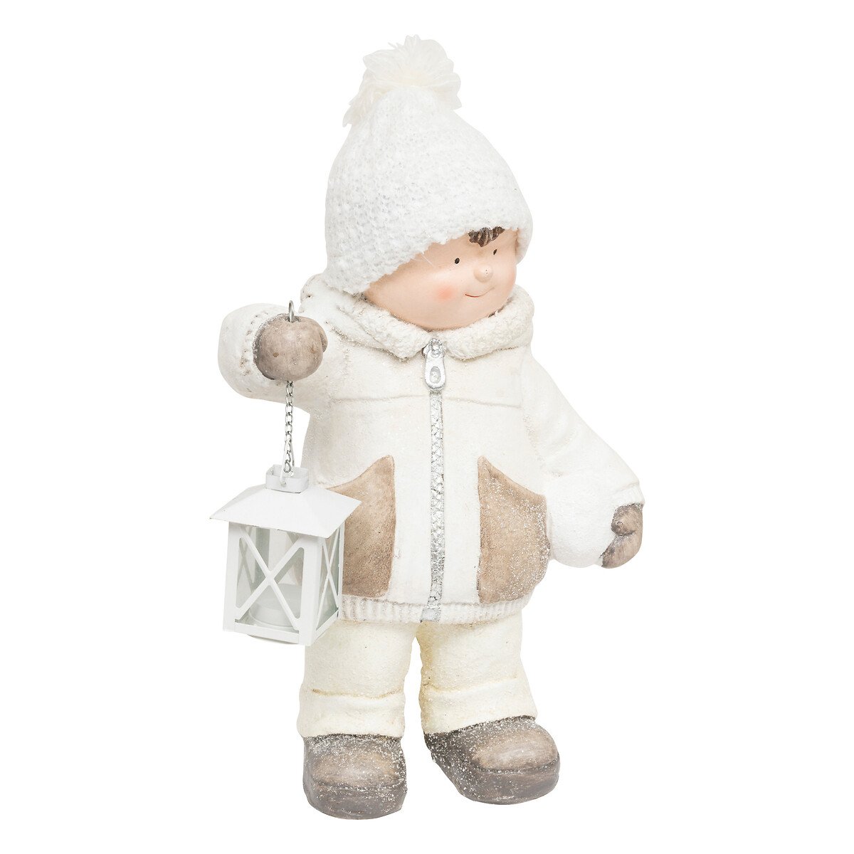 Figura de menino com lanterna 40cm,  Figura de menino com lanterna 40cm