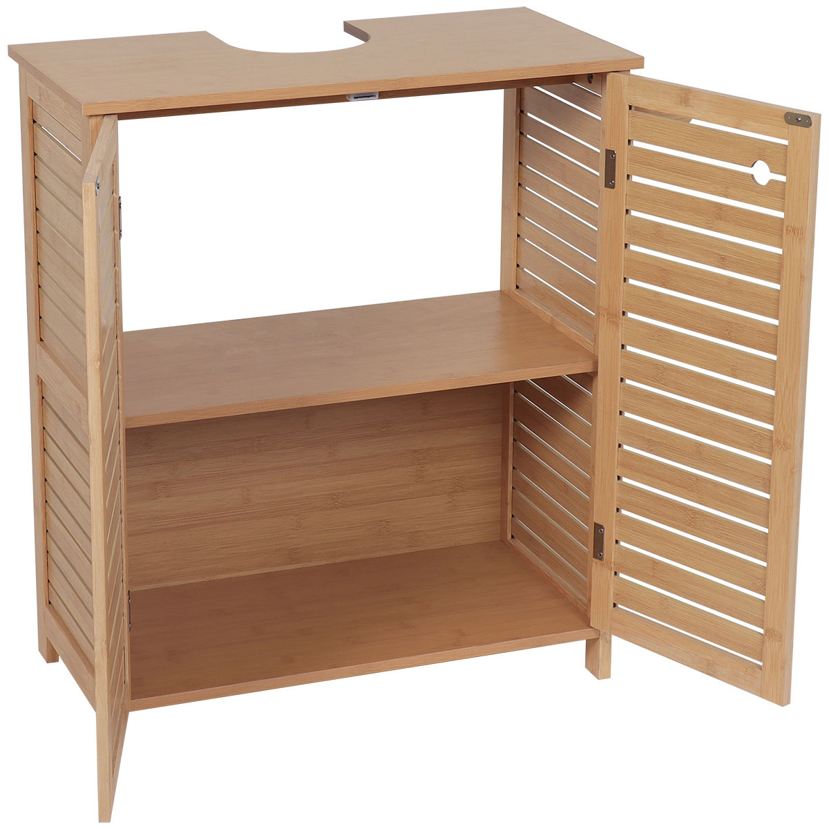 M&oacute;vel para lavat&oacute;rio TRINIDAD em mdf e bambu