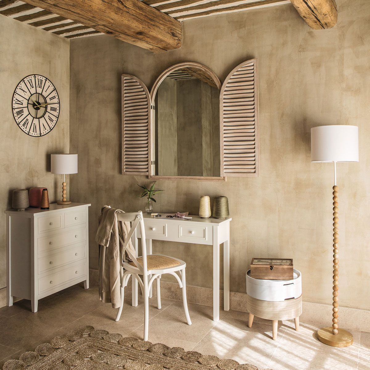 Consola Charme Branca Com 2 Gavetas