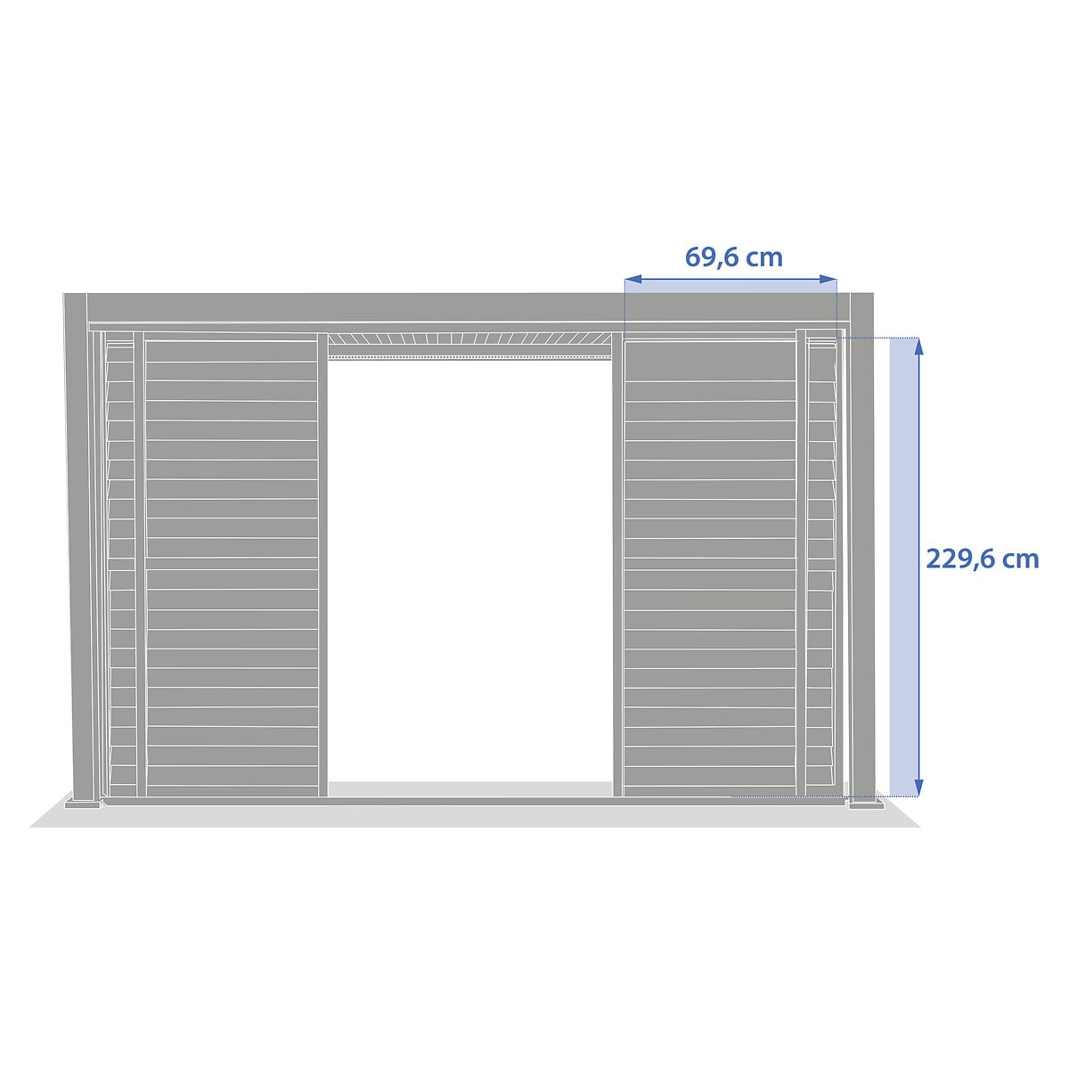 Persiana para p&eacute;rgola &Eacute;VORA cinza escuro 3m