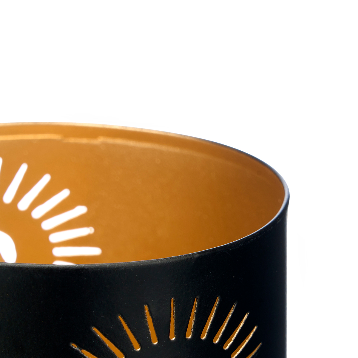 Suporte Buda Para Vela Preto E Dourado