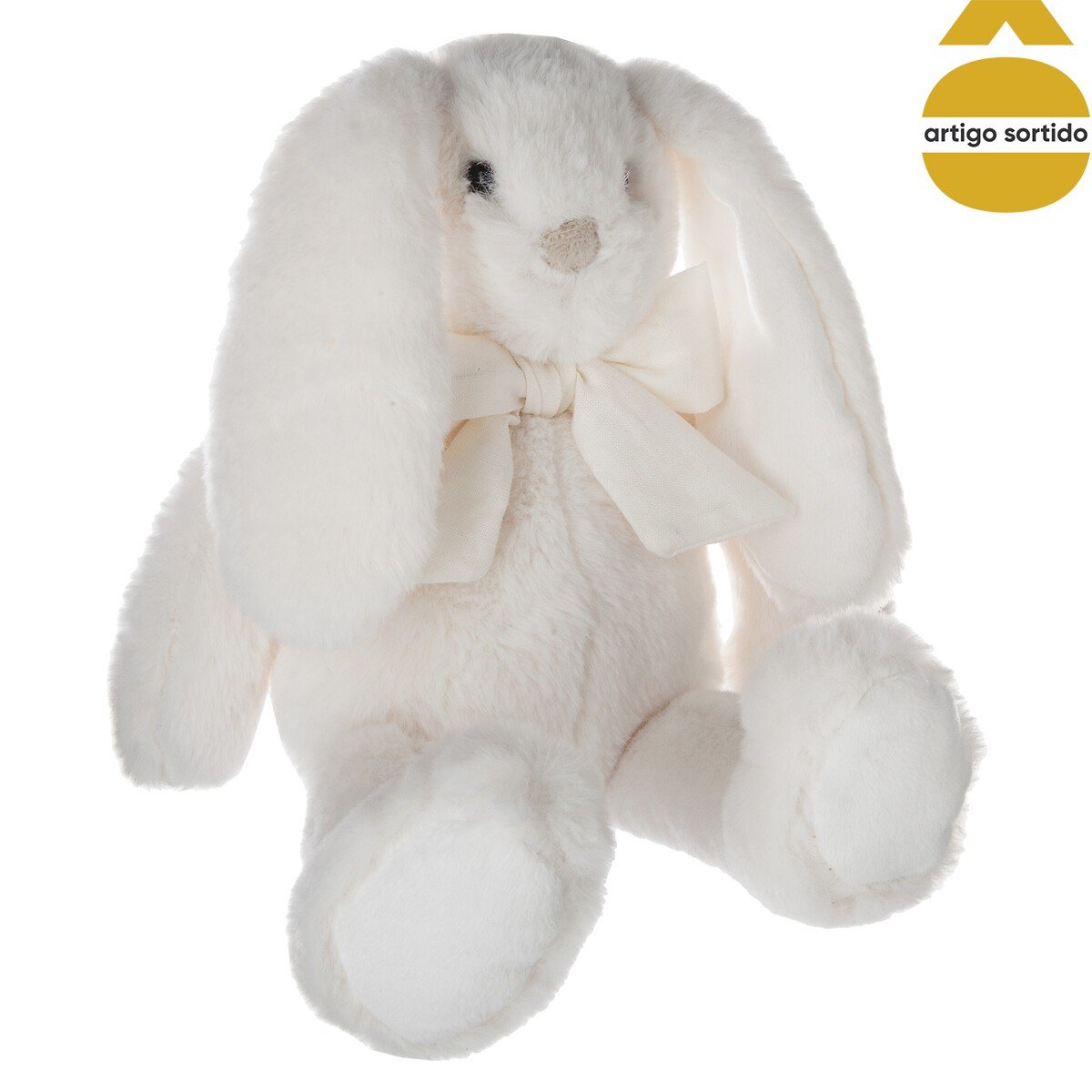 Peluche coelho com la&ccedil;o 30cm