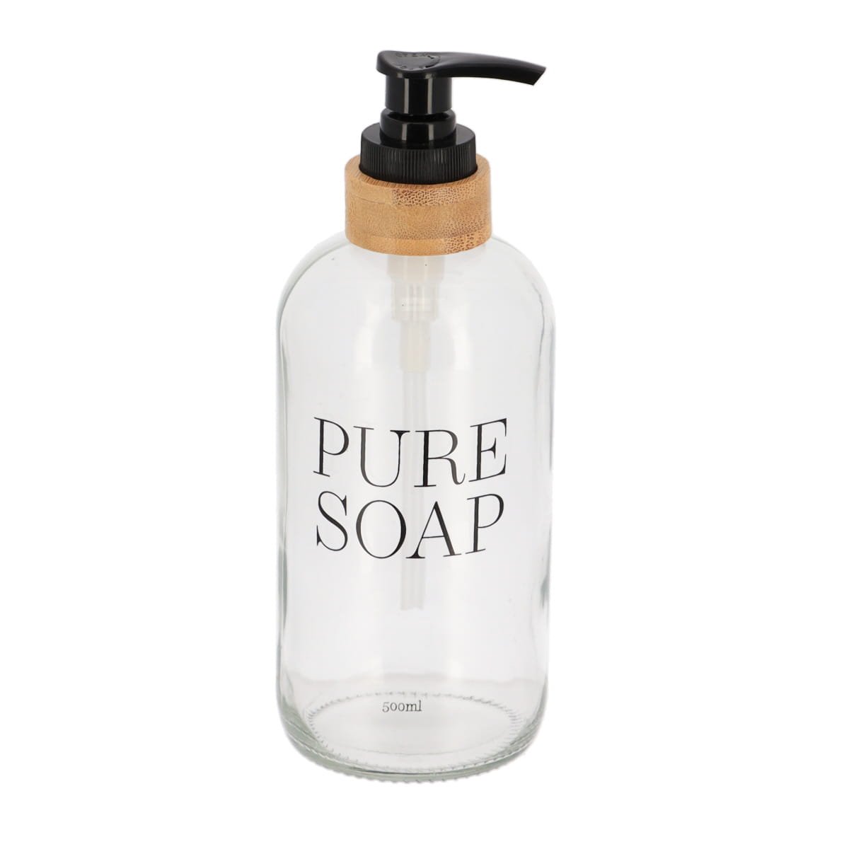 Doseador em vidro para sabonete l&iacute;quido PURE SOAP 500ml