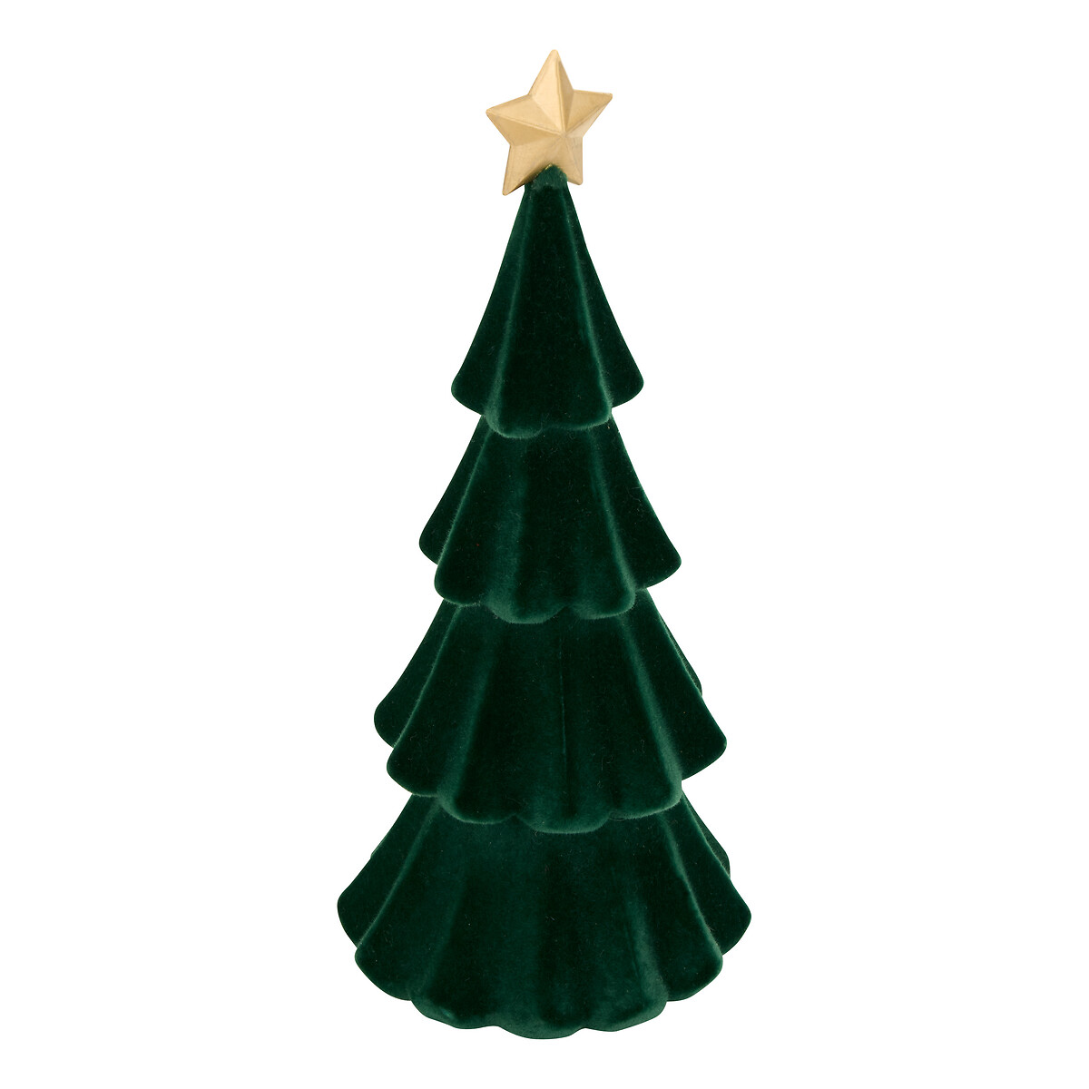 &Aacute;rvore de natal decorativa veludo verde 30cm