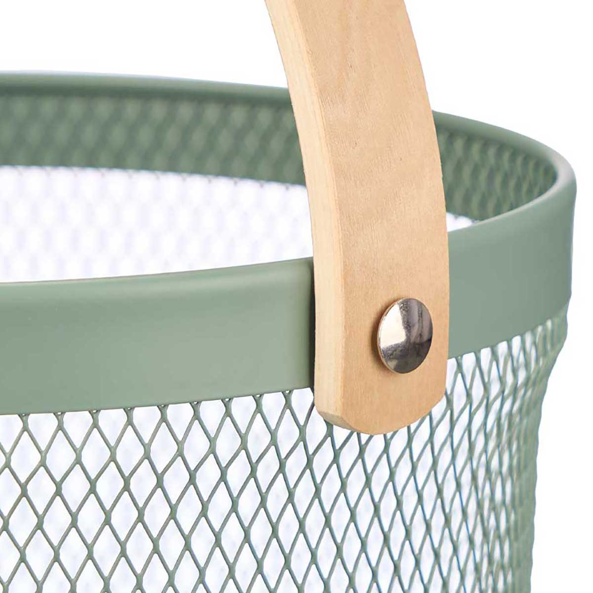 Fruteira verde em metal 25,5cm