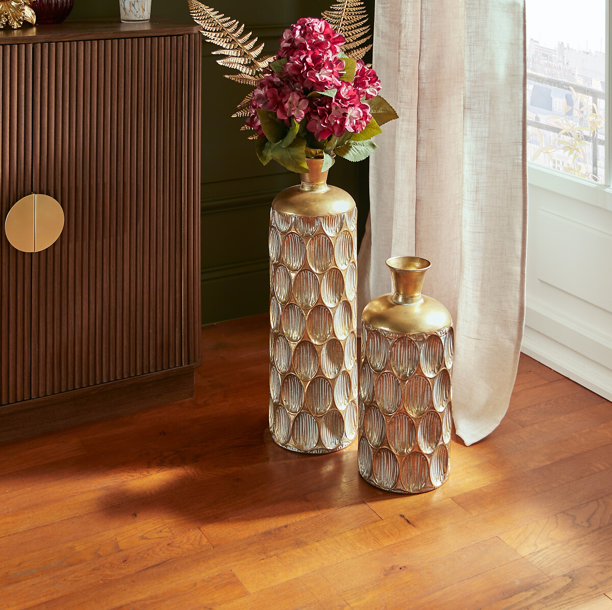 Jarra com textura BELLI dourado 60cm