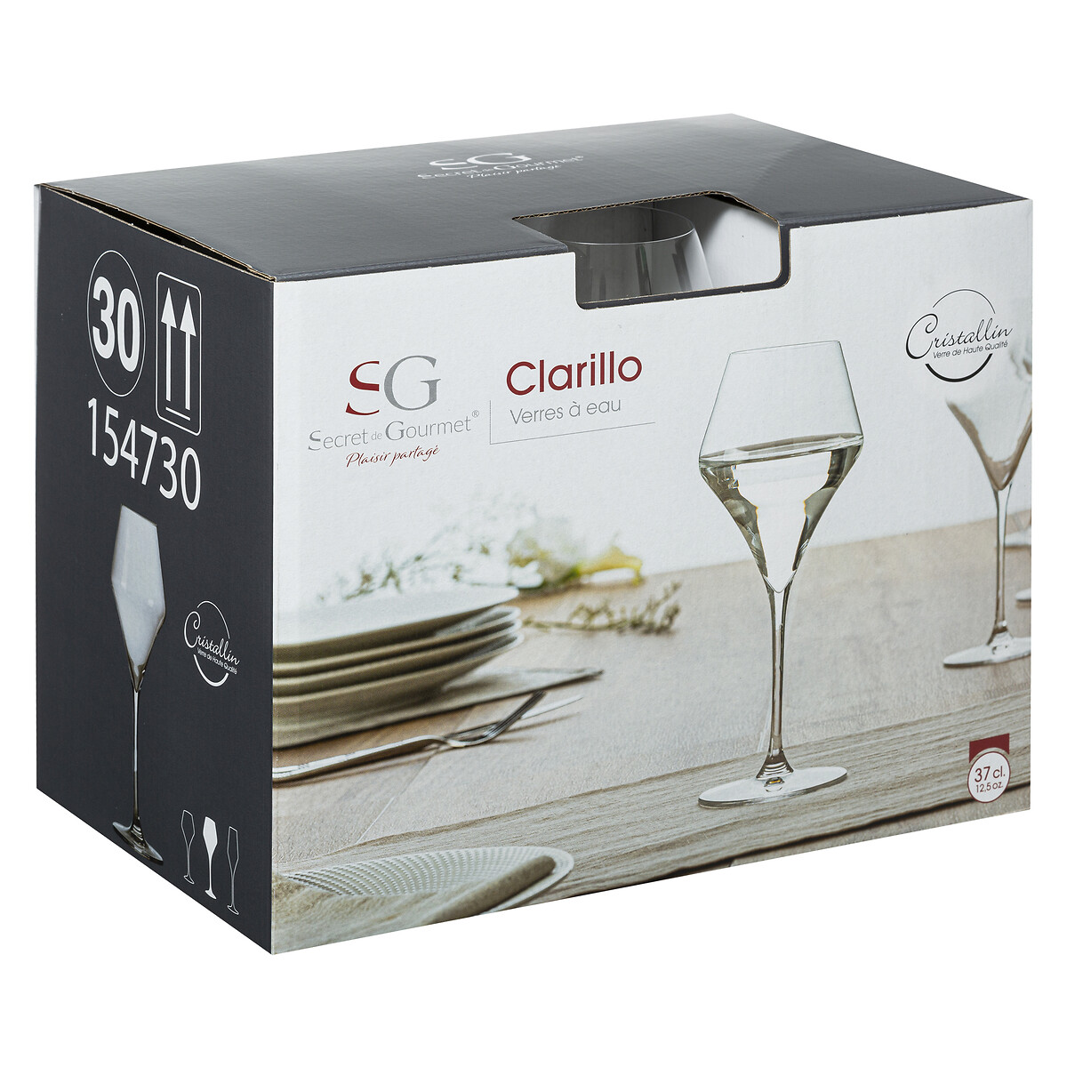 Copo de &aacute;gua CLARILLO de vidro cristalino 37cl