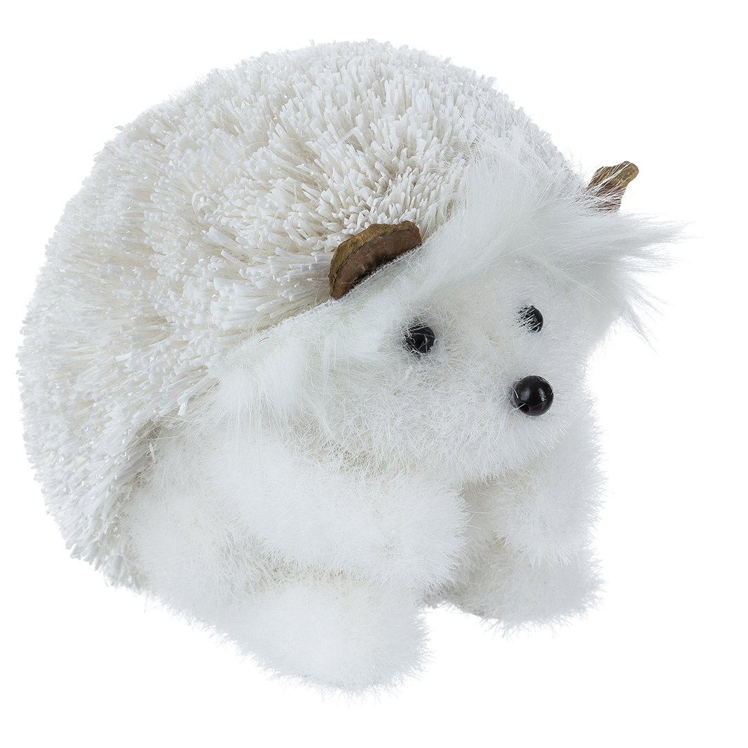 Figura ouriço branco com pelo,  Figura ouriço branco com pelo