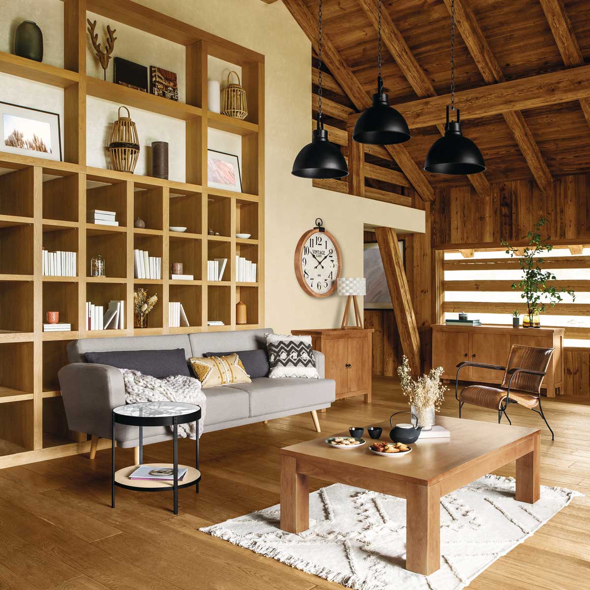 Sofá cama JACK cinza claro em tecido