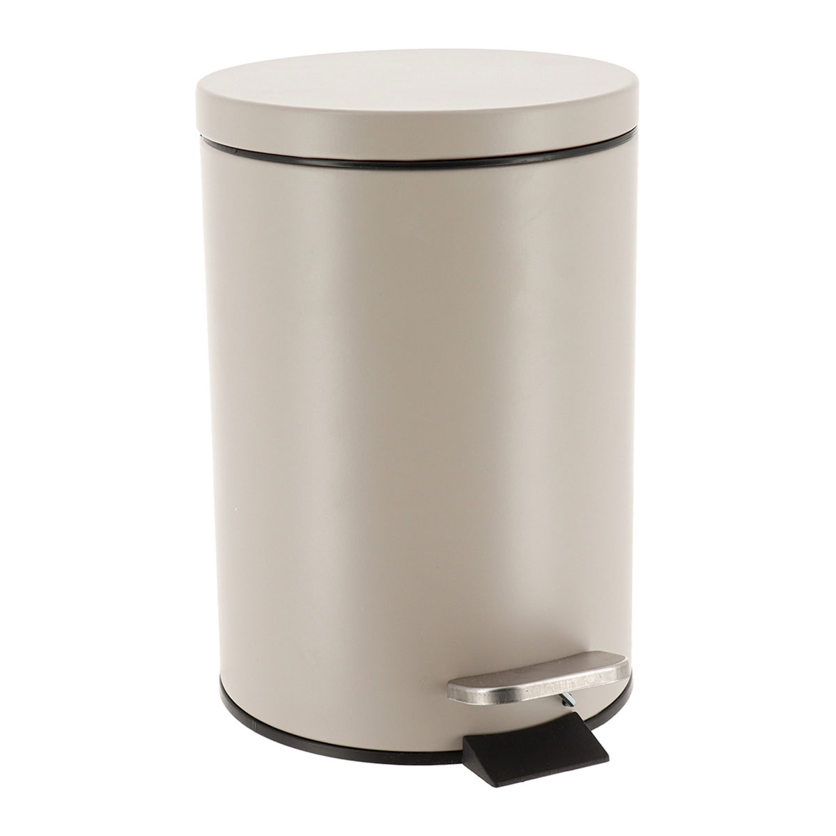 Balde wc bege em a&ccedil;o inox 3l