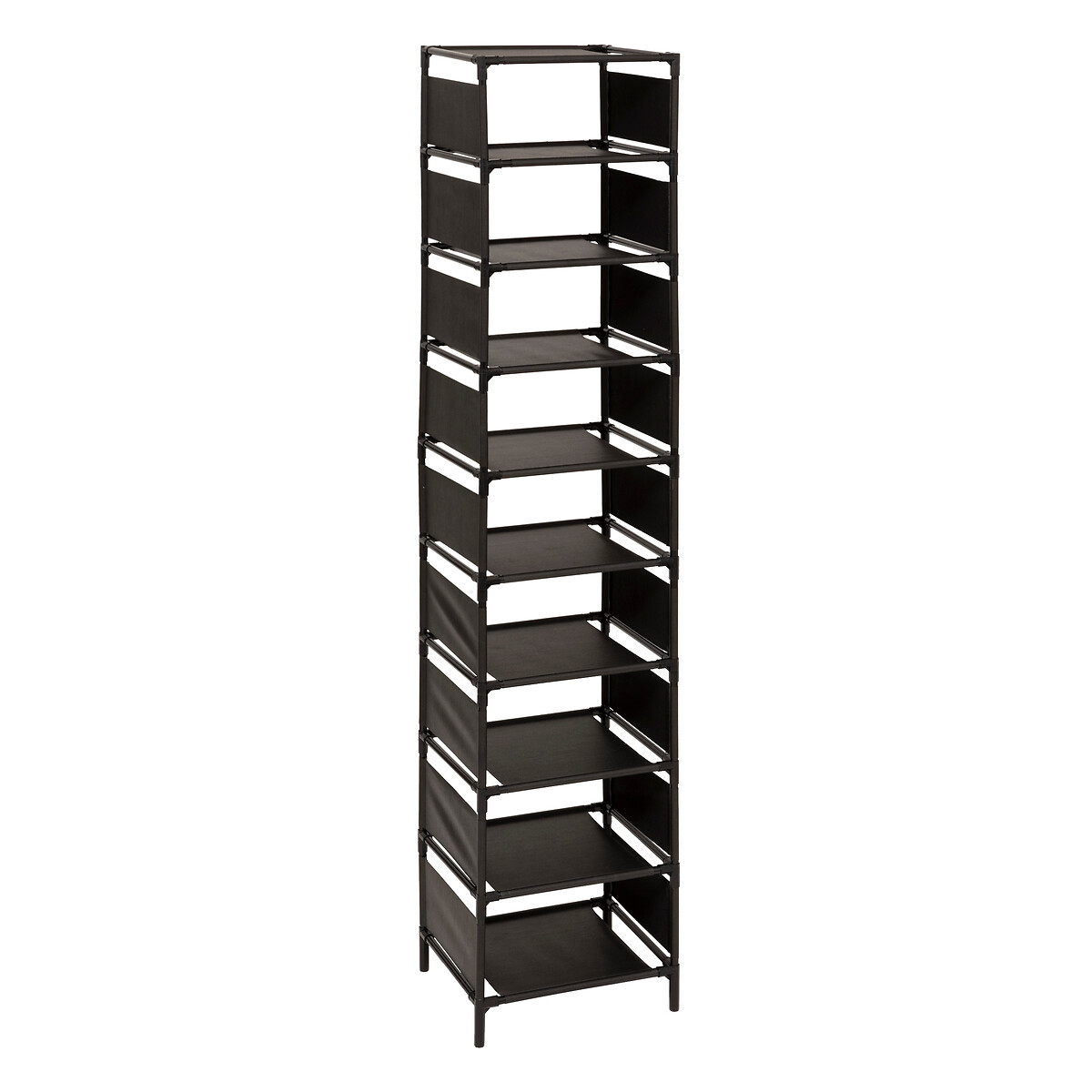 Sapateira com 10 n&iacute;veis preto 160,5cm