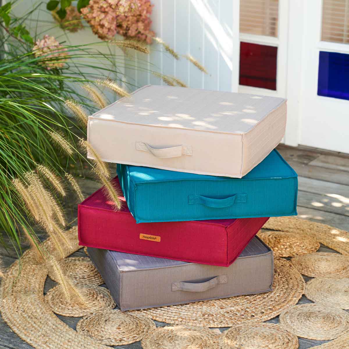 Almofada de chão KORAI cinza escuro 45x45x12cm