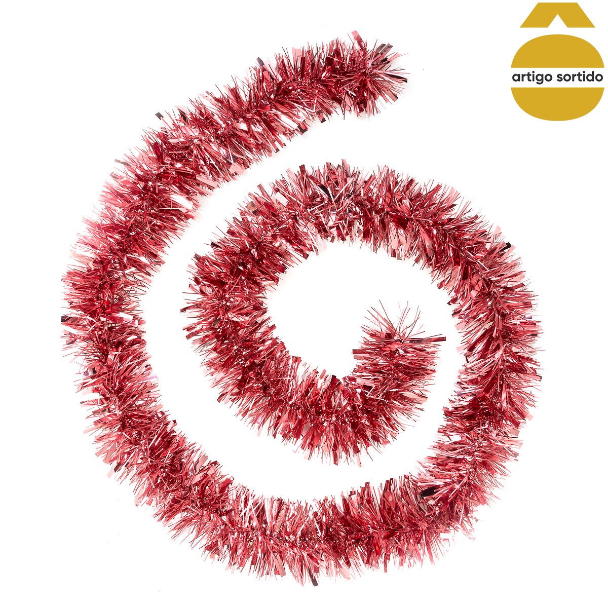 Grinalda natalícia rosa 200cm