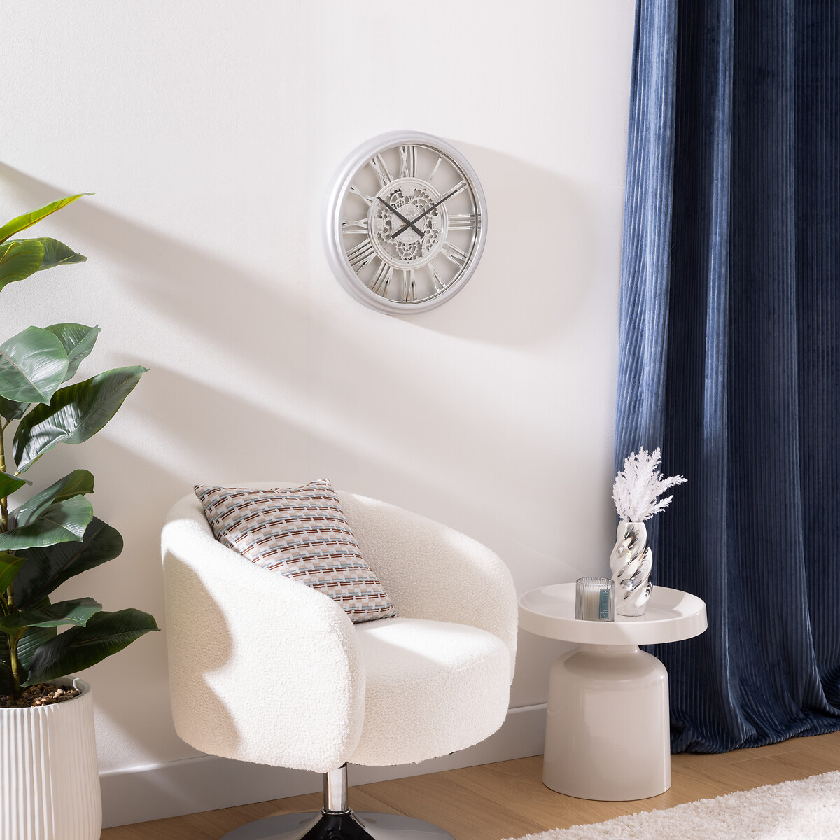 Rel&oacute;gio de parede RICKY prateado