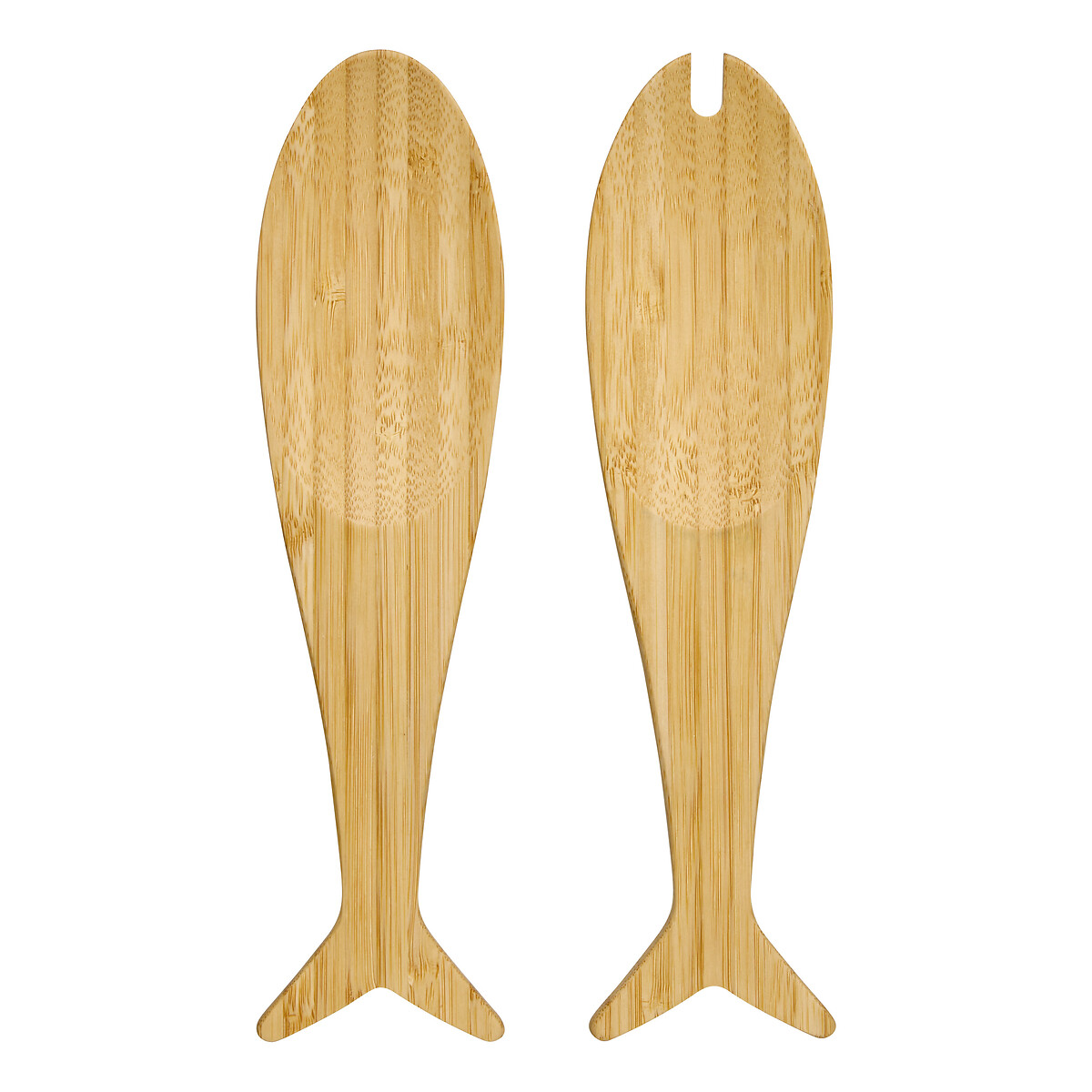 Conjunto de 2 talheres para salada em bambu