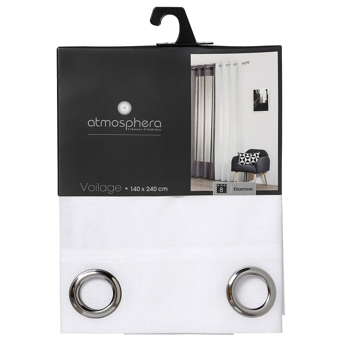 Cortina branca 140x240cm