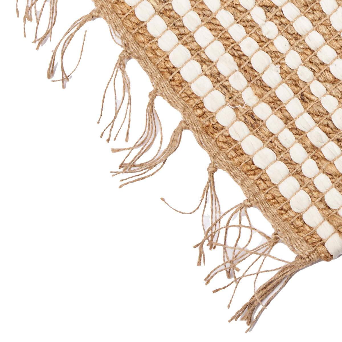 Tapete com riscas brancas 70x140cm