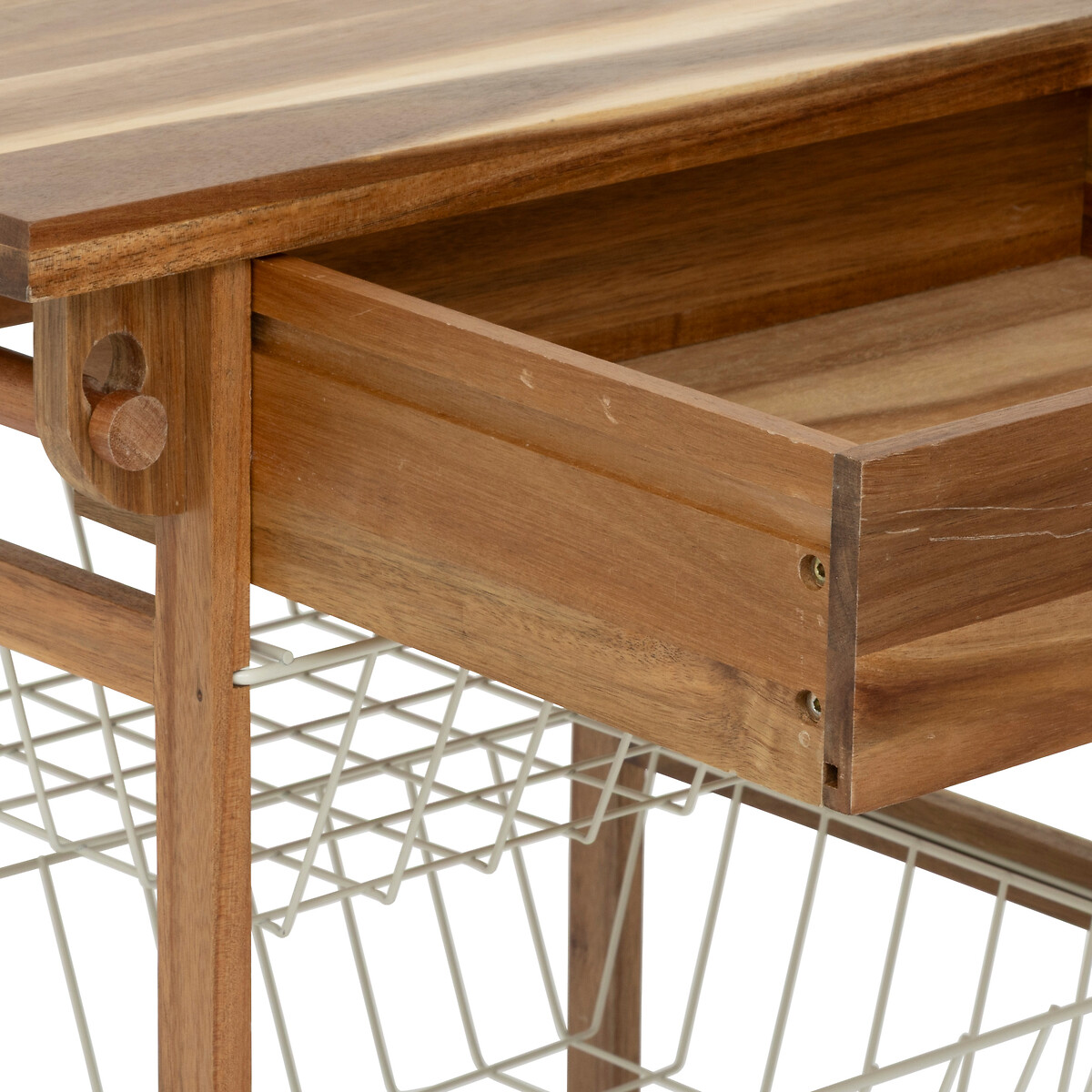 Carrinho de apoio com 4 n&iacute;veis bege