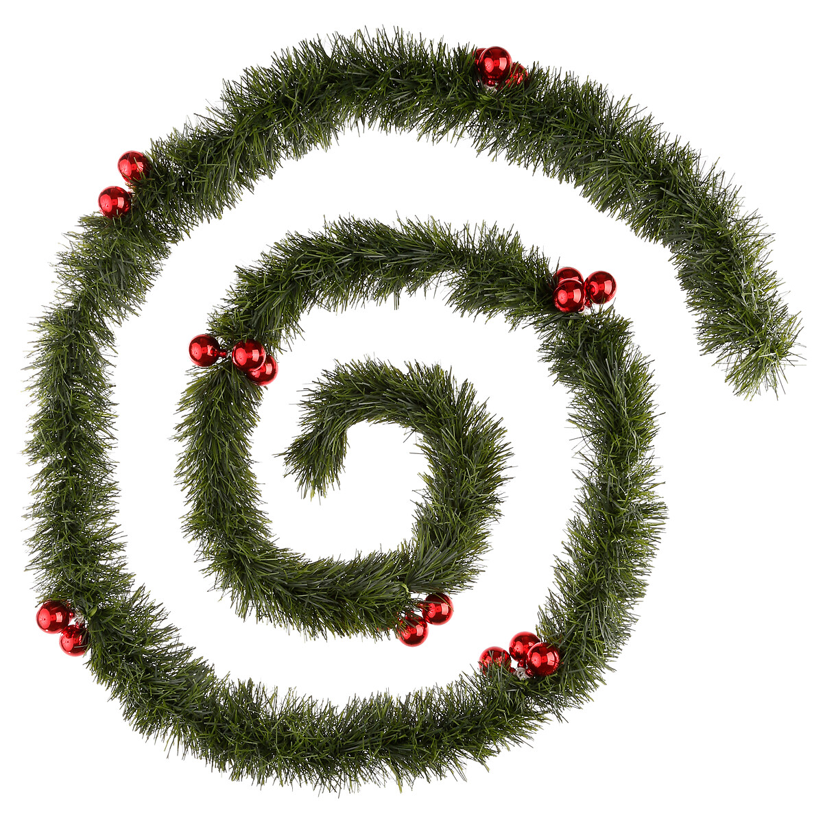 Grinalda verde com decoração 270cm