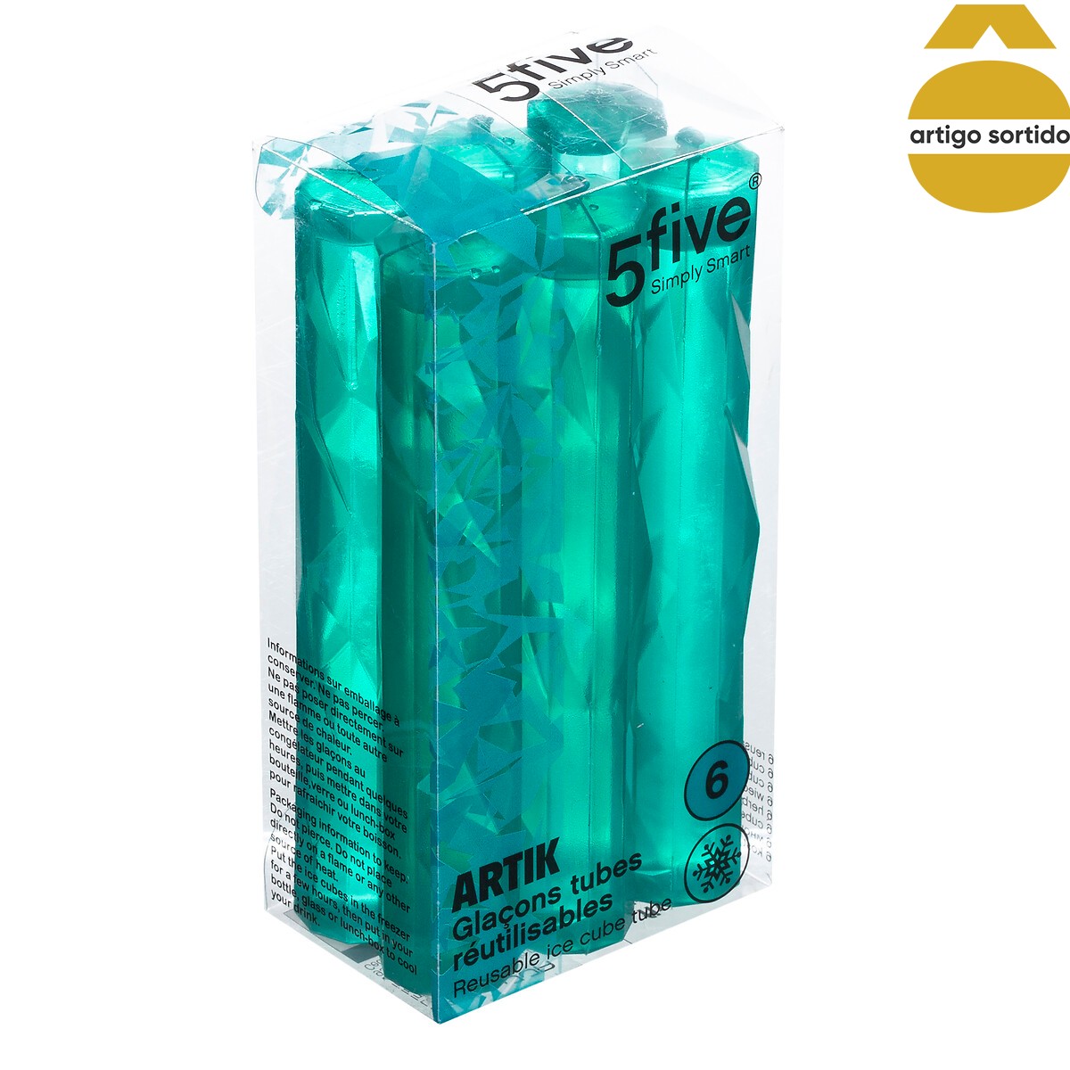 Conjunto de 6 tubos de gelo reutilizáveis ARTIK,  Conjunto de 6 tubos de gelo reutilizáveis ARTIK