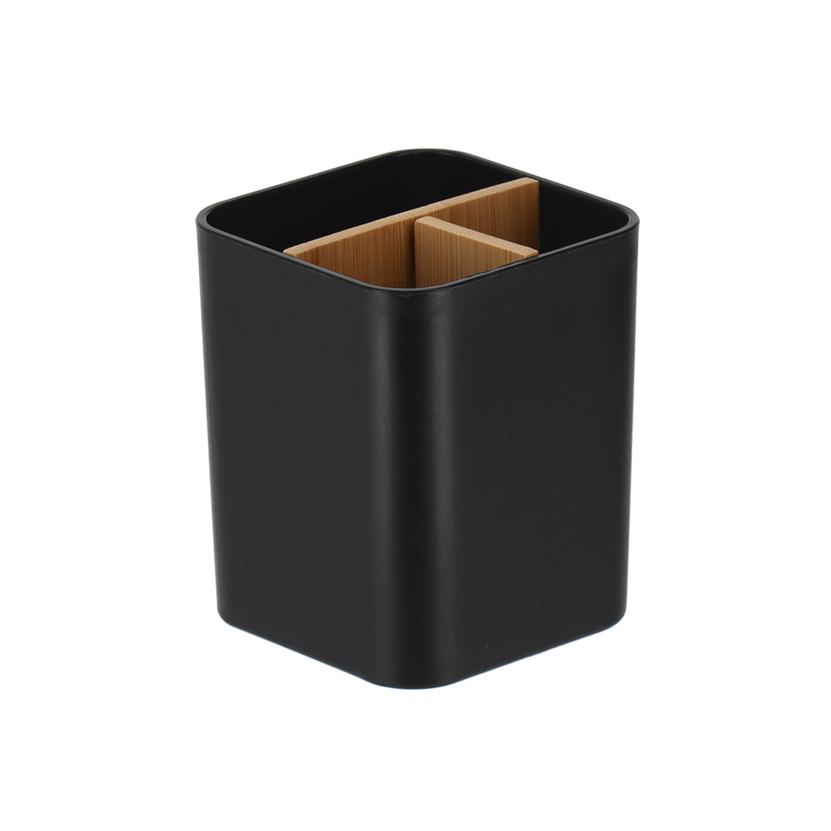 Organizador preto com 3 compartimentos