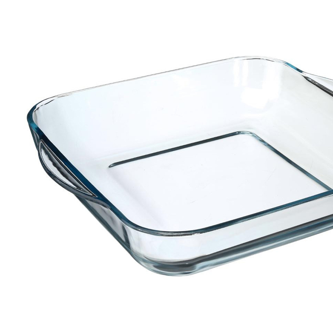 Travessa quadrada de vidro