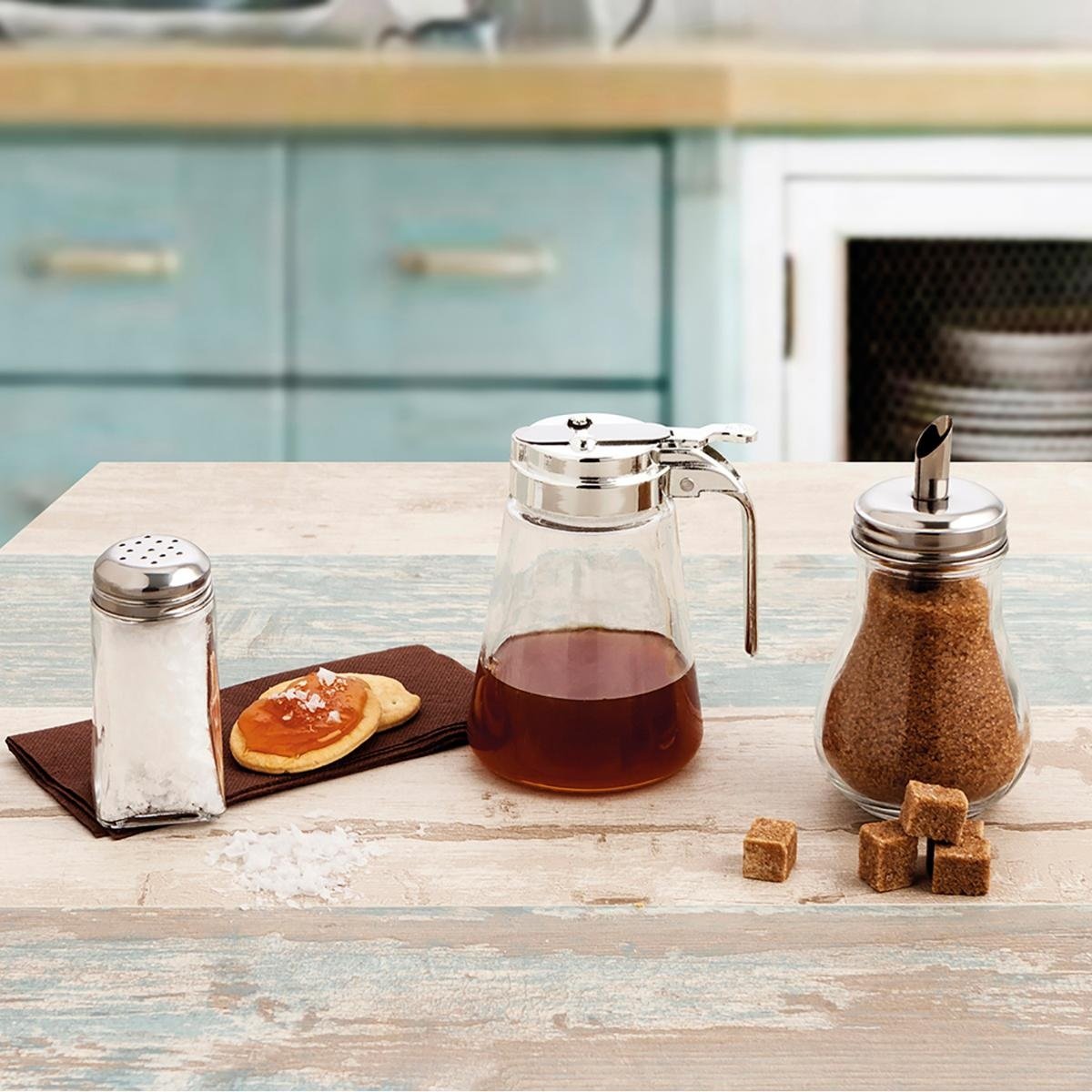 A&ccedil;ucareiro de vidro c/doseador de metal